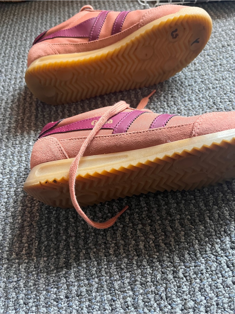 Gola Women's Coral Sneakers with Plum Stripes - Picture 4 of 4